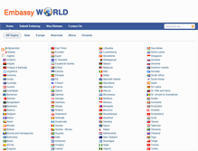 Tablet Screenshot of embassyworld.org